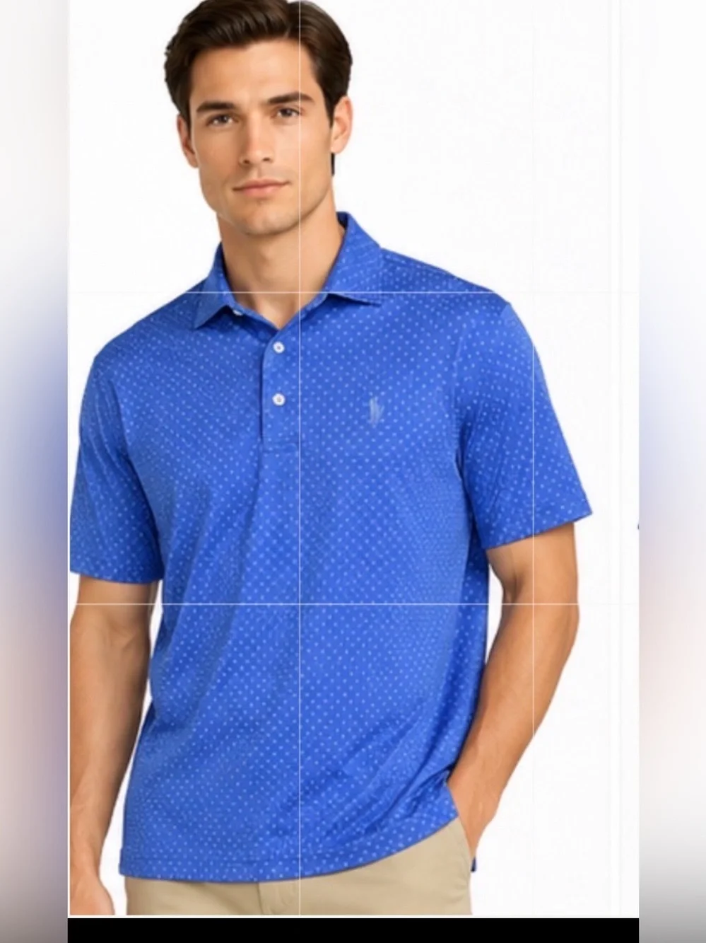 Polo Ralph Lauren Performance Polo Blue Micro Dot Golf Shirt XL Classic golf